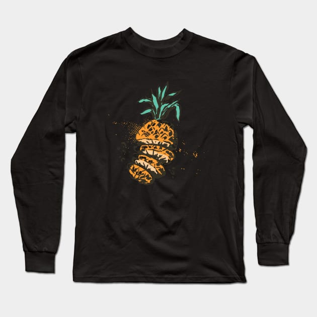 Summer Pineapple Long Sleeve T-Shirt by fromherotozero